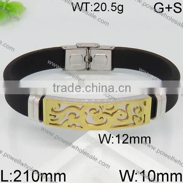 Fashion Latest Black Men's Gold Bracelet photo-5