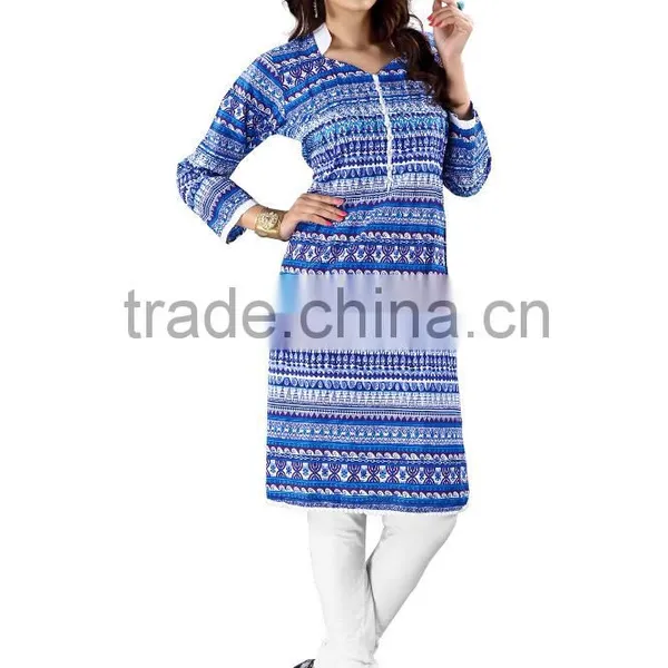 Casual Printed Cotton Kurti Wholesale