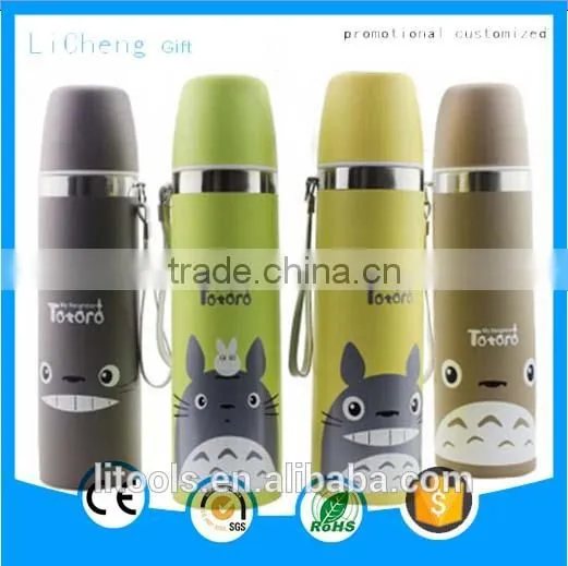 2016 Fashion High-grade Creative Plastic Vacuum Bottle Thermos Flask photo-3