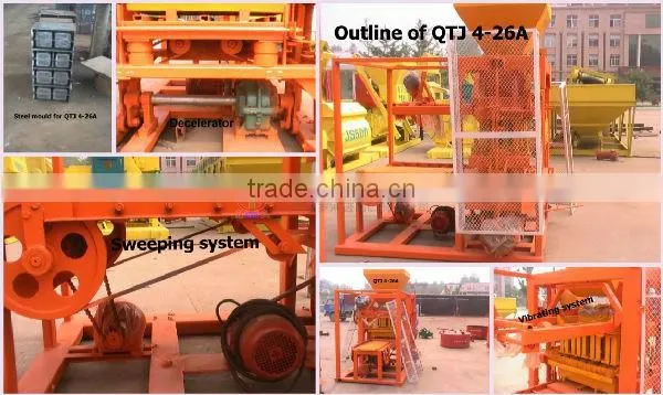 Cheap Price QTJ4-26A Cement Hollow Brick Making Machine Concrete Solid Block Shaping Construction Equipment in China photo-3