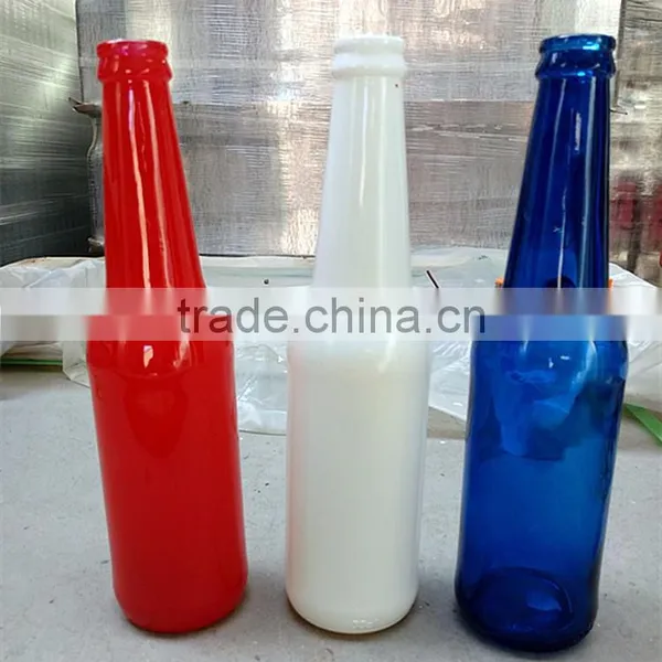 Hot Sale! Blue Glass Beer Bottle With 300ML, Customized Logo photo-3