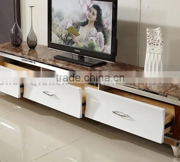 Modern Wood Japanese TV Stand Marble Top photo-6