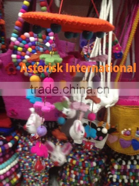 Rainbow Colour Felt Ball Garland photo-2