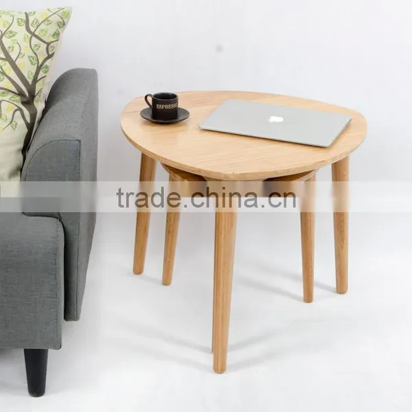 Bamboo Round Three Corner Coffee Table photo-3