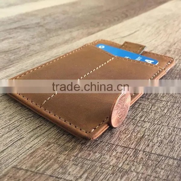 Card Sleeve Slim Wallet Full Grain Leather Front Pocket RFID Blocking Minimalist Card Holder photo-4