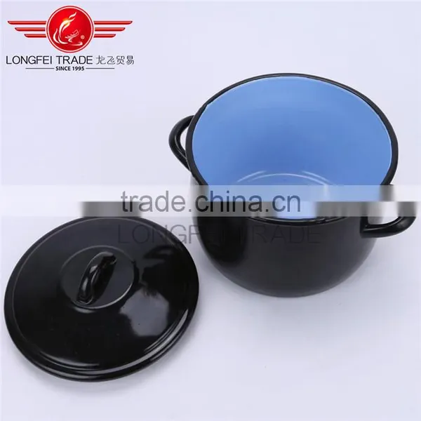 High Quality Double Handle Enamel / Porcelain Stockpot / Deep Soup Pot photo-4