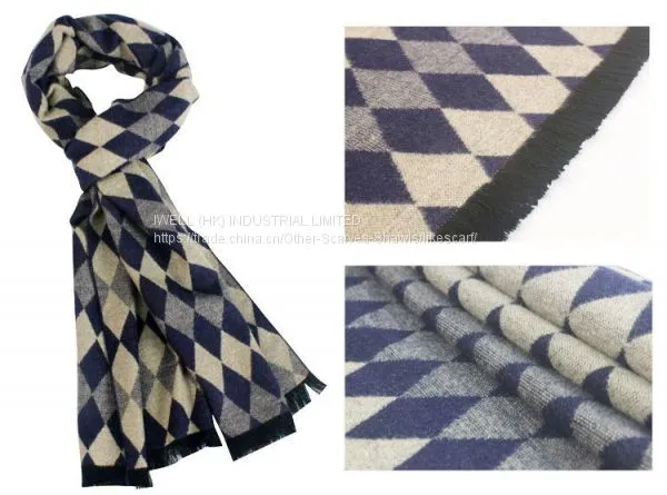 Super Soft Winter Striped Plaid Men Scarf Wrap Wholesale photo-5
