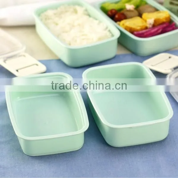 Clear Divided Food Container Bento Lunch Box 4-Compartment Airtight Storage Lid,hot New Product for 2015,plastic Lunch Bento Box photo-4