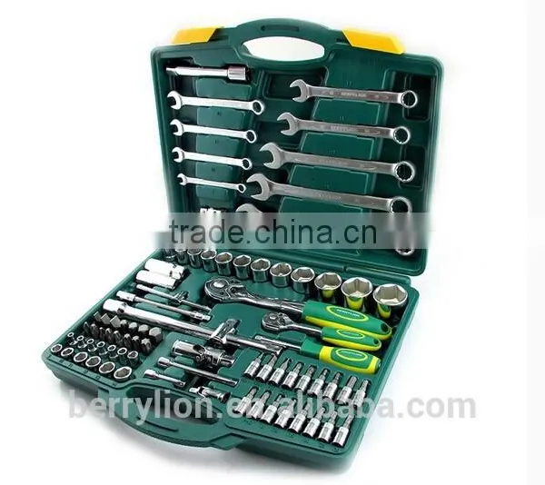 Berrylion 82pcs Socket Wrench Set Mirror Finished Multifunction Socket Set