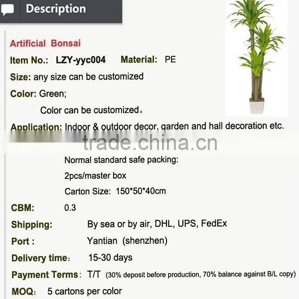 New Products on China Market Outdoor Ficus Tree Bonsai Palm Tree for Christmas photo-2