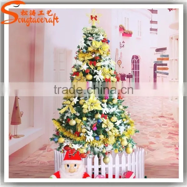 2015 New Product Xmas Tree Needle Pine Tree Fiber Optic Decorative Plastic Mini Christmas Trees for Home Decoration photo-6