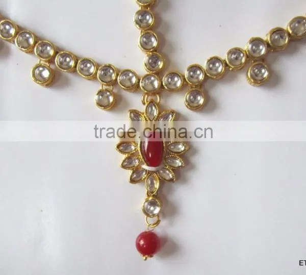 MATHAPATTI MAANG TIKA GOLD TONE KUNDAN photo-3