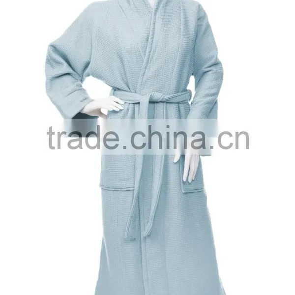 100% Premium Cotton Quick Dry Unisex Waffle Weave Bath Robe photo-2