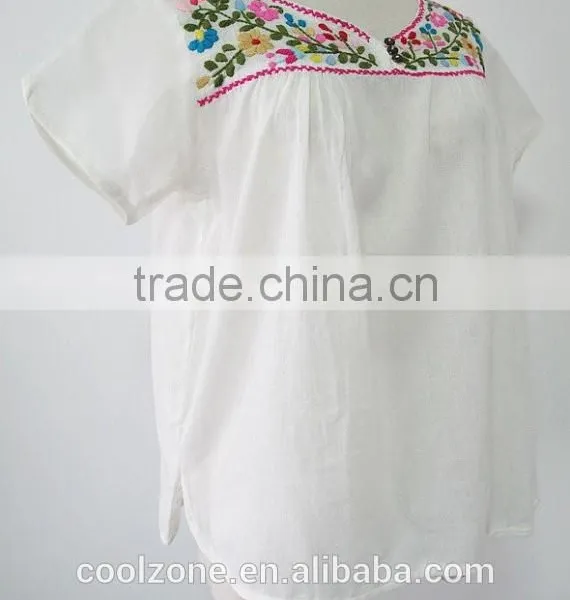 Wholesale Mexico Manufacturers Embroidered Blouse Ladies Blouses photo-5