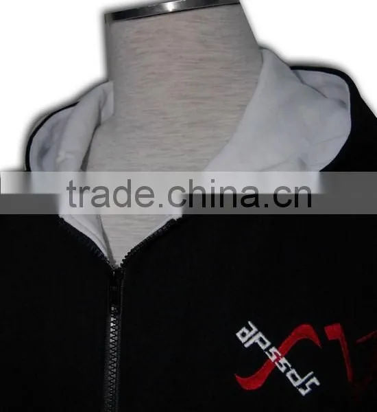 China Manufacture High Quality Tailored Made Pocket Side Zipper Hoodie photo-5