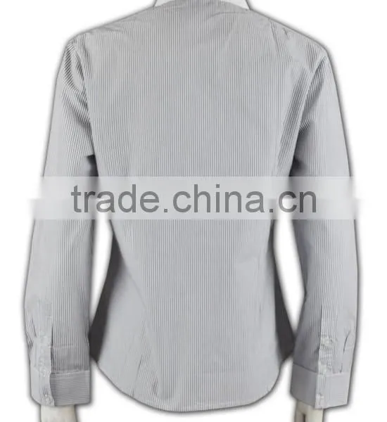 100% Cotton Design China Made Business Design White and Grey Flannel Shirt Mens photo-4