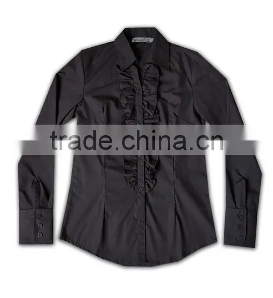 100% Cotton Design China Made Unique Design Dark Color Cafe Cotton Shirts photo-4