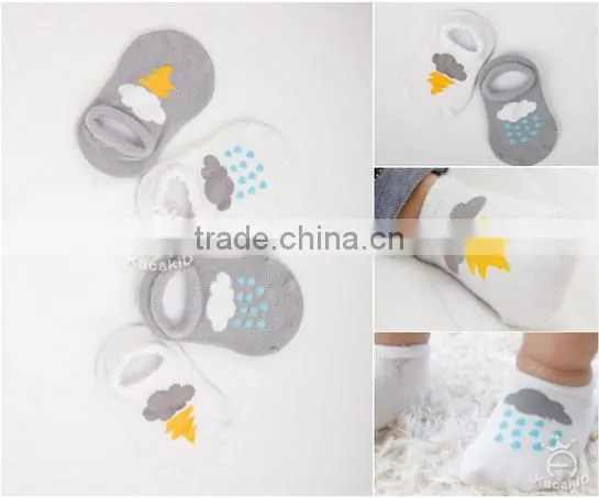 Cute Baby Cotton Socks, Silicone Print Baby Socks photo-3