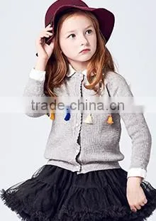 2017 OEM Custom-Made Shawl Knitting Patterns Sweater Coat for Children photo-4