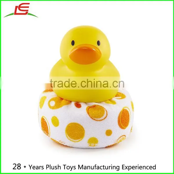 High Quality Yellow Duck Clean Sponge Bath Toy photo-2
