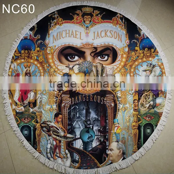 Mask Printed Round Beach Towel/jkr Muti Design Round Table Towel Shawl Yoga Mat Bath Towel Beach Towels/ Beach Towels