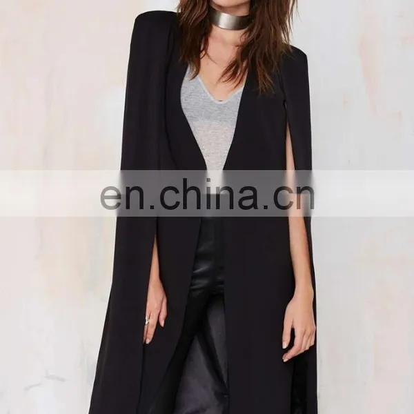 Latest Fashion Jacket Black Long Jacket Women Blazers and Jackers photo-2