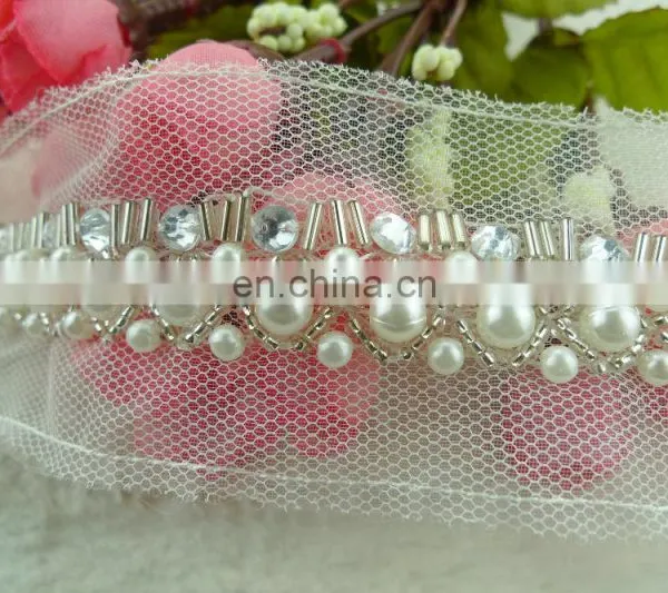 New Design Fashion Beads Crystal Decorative Trim Wholesale, Trimmings for Dresses photo-3