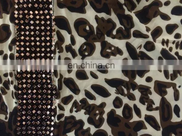 Women's Lycra (Stretchable) Animal Printed & Golden Stone Work Burqa / Casual Wear Fashionable Cheetah Print Bukha photo-4