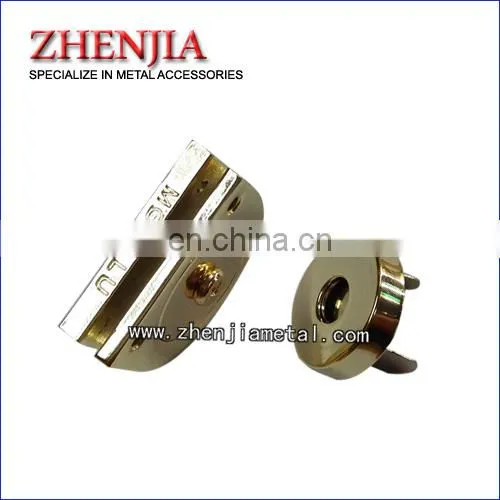 Handbag Hardware Accessories Metal Logo Magnet Lock Set Magnetic Handbag Lock