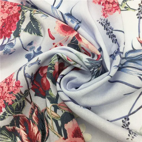 Fashionable Design Custom Digital Printed Floral Printed Patterned Viscose Fabric photo-5