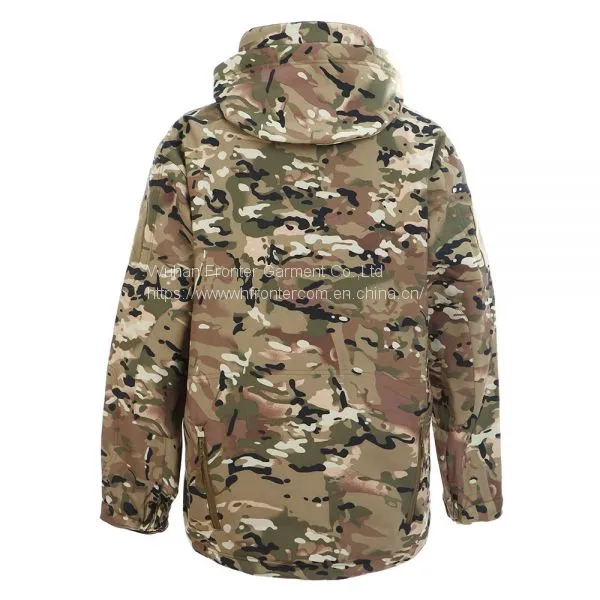 Chinese Clothing Manufacturers Khaki Soft Shell Jacket For Outdoor Jacket photo-2