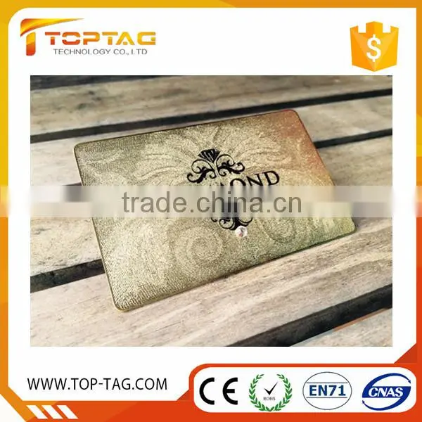 Silver Brush Finish Stainless Steel Metal Card Wedding Invitation Card photo-2