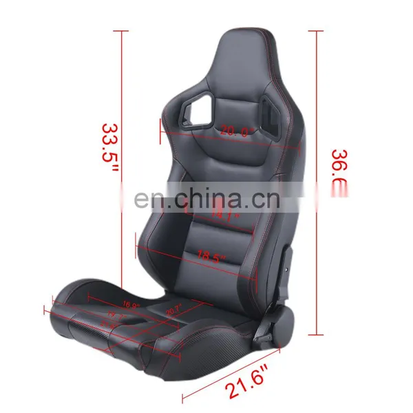 USA Warehouse Universal PVC Racing Car Seats photo-3