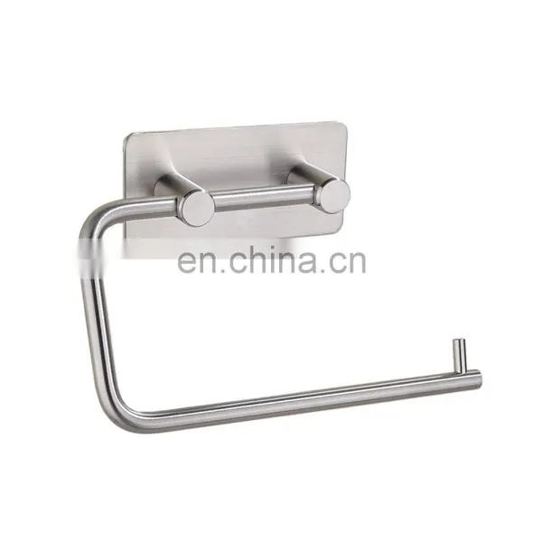 Wall Mount Toilet Paper Holder Stainless Steel Bathroom Tissue Holder With Mobile Phone Storage Shelf photo-5