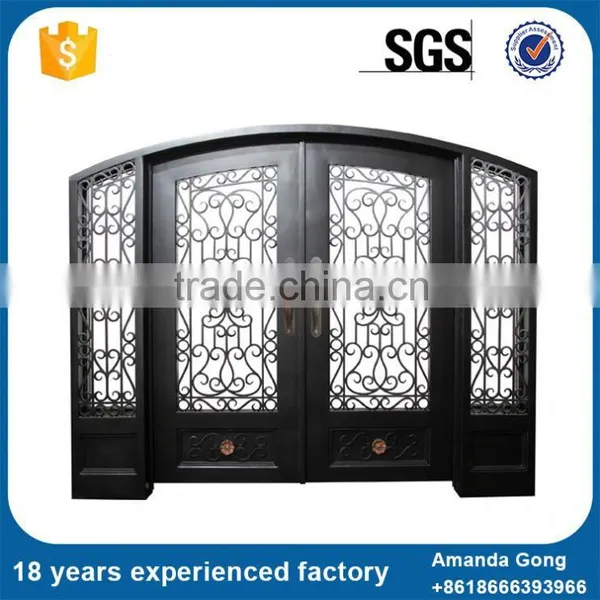 Finely Processed Single Wrought Iron Sliding Entry Doors photo-2