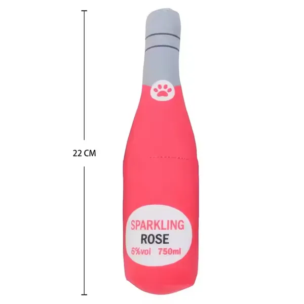 Wholesale Custom Plush Wine Bottle Dog Chew Toy Plush Whisky Bottle Pet Squeaky Toy Plush Dog Chew Toy photo-4