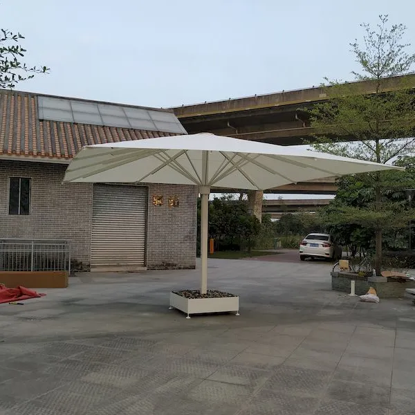 6m Diameter Extra Large Parasol Outdoor Leisure Large Center Column Garden Umbrella With LED Light Large Sun Umbrella photo-2