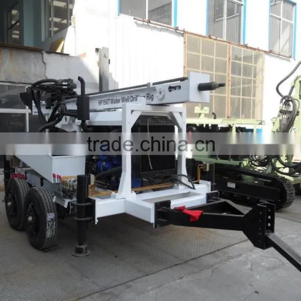 Welcomed in South America ! High Efficiency HF120W Trailer Hydraulic Water Well Drill Equipment Most Popular photo-5