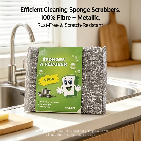 Multicolor Microfiber Sponge Household Pot Pan Washing Scourer