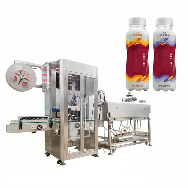 Fully Automatic Sleeve Labeling Shrinking Machine for Carbonated Drinks and Bottled Soda Water Soft drink Insert Tag
