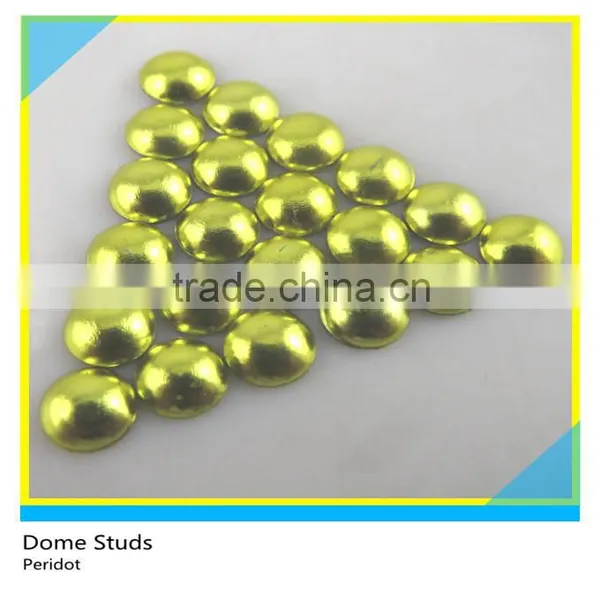 Aluminum Metal Hot Fix Dome Studs Orange Flatback Half Round Studs photo-5
