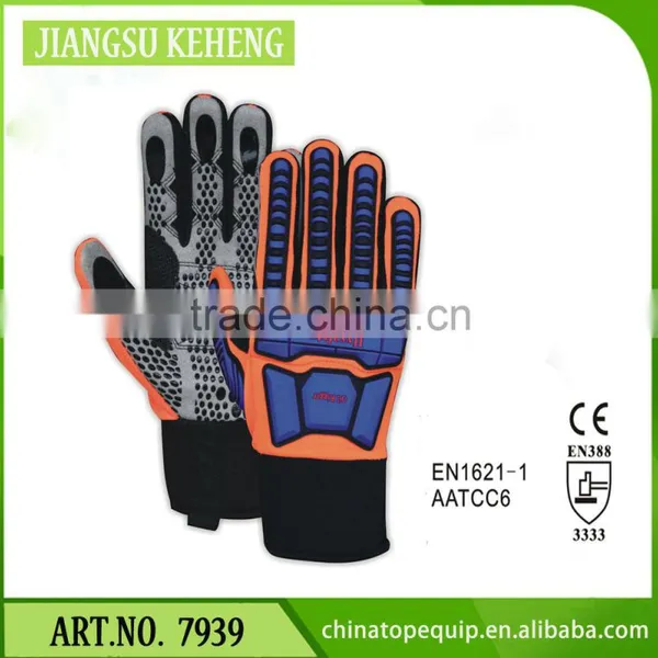SAFETY Mechanic Glove in Synthetic Leather Palm Safety Gloves for Work Glove EN388