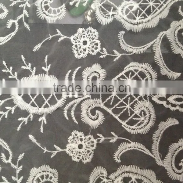 Whole Sale Special Lace Accessory Design Polyester Fabric Organdy Embroidery Full Lace for Garment photo-4