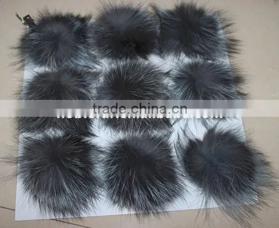 100% Silver Fox Fur Ball As Christmas Accessories and Decoration photo-2