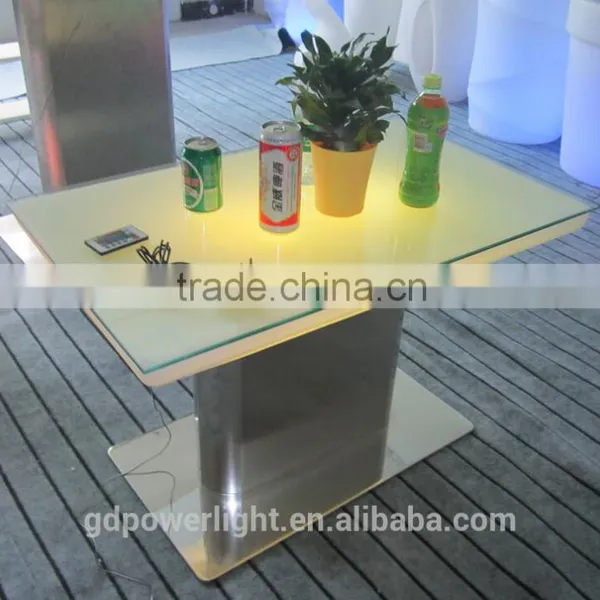 New PE Plastic Bar Table With LED Light and Remote Control YXF-8856 photo-2