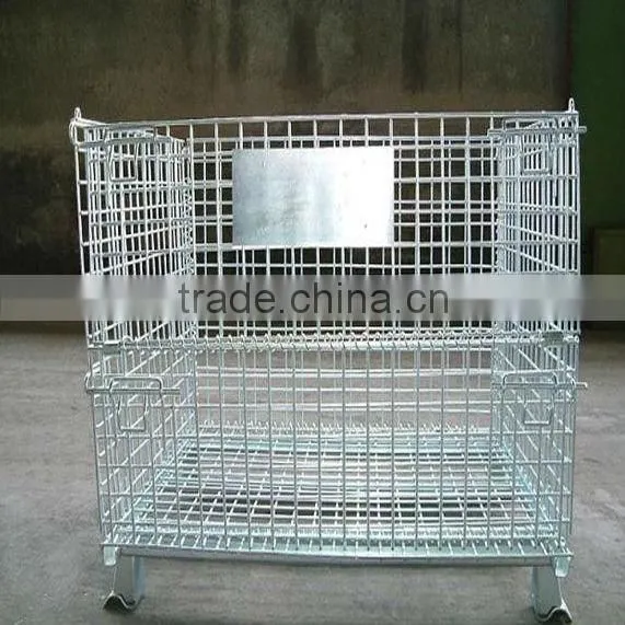 Galvanized Foldable Wire Container in Store photo-6