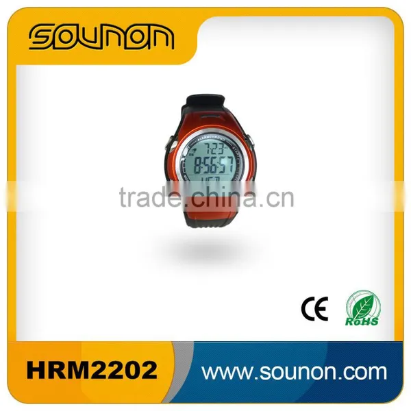 Wholesale-Chest Strap Heart Rate Monitor Calories Pedometer Digital Pulse Sports Watch LCD Exercise Memory Mode Outdoor Water r photo-3
