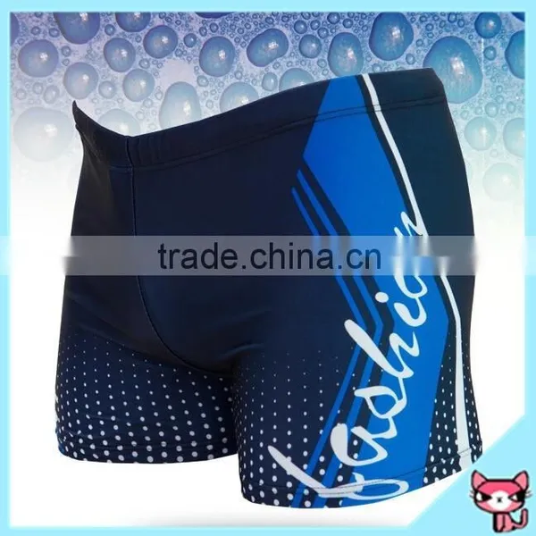 Quick dry blue man swimwear