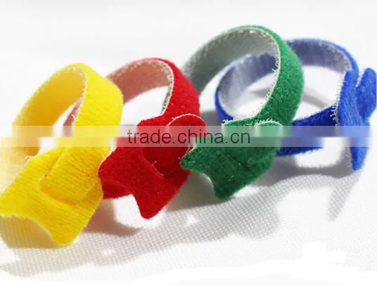Customized Hook And Loop Tape Cable Ties Tidy Straps Organiser photo-4