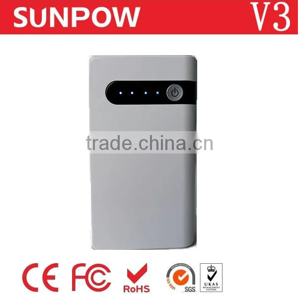 Sunpow 8000mAh Multi-Function Car Battery Power Bank 12v Car Jump Starter for Gasoline Engine With Air Compressor photo-2